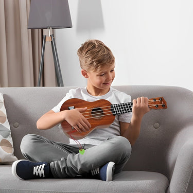 Montessori Ukulele Gitaar voor Kinderen - Lichtgewicht, Veilig ABS-Plastic, Houten Afwerking, 17 Inch, Educatief Speelgoed 1